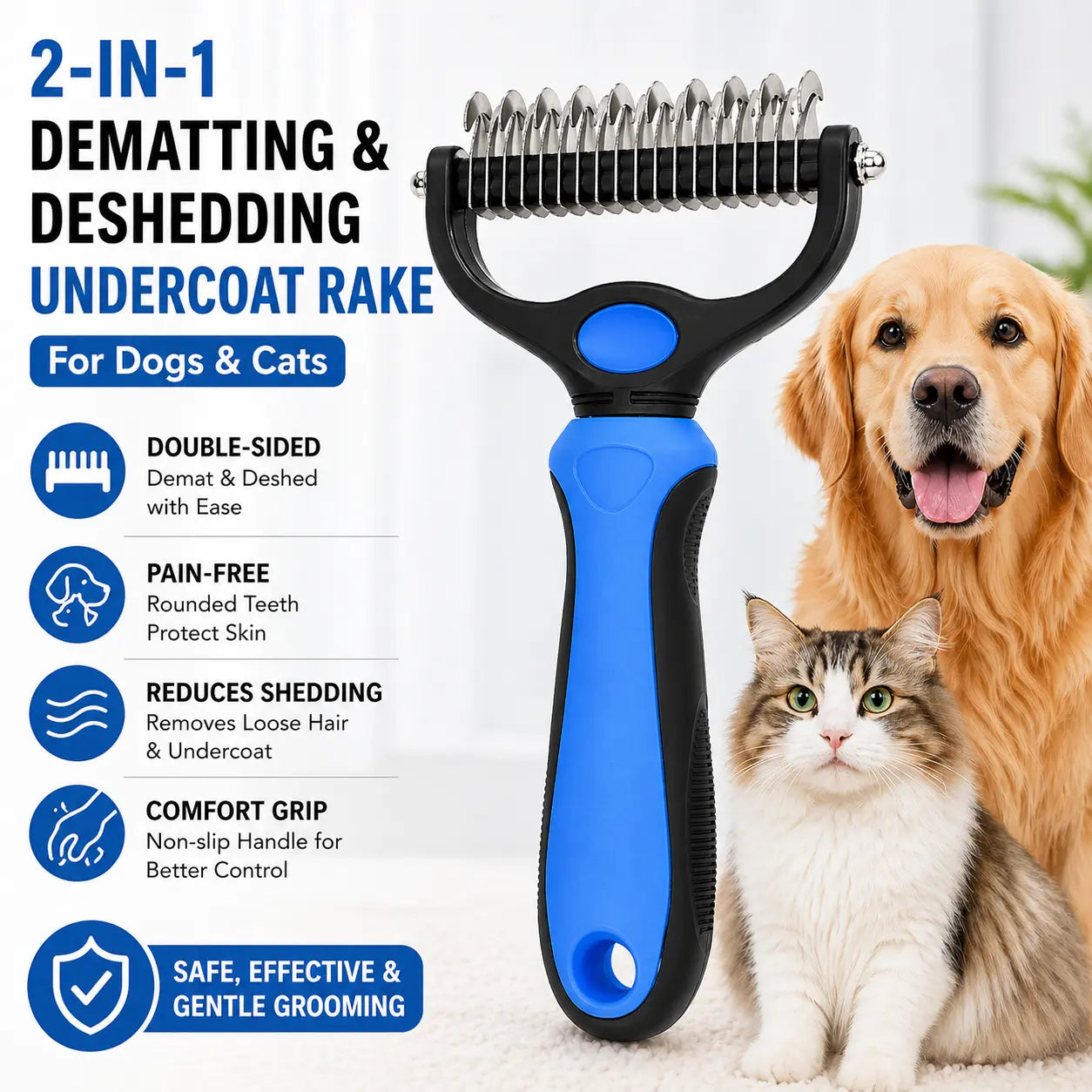 FurSweep 2-in-1 Undercoat Rake