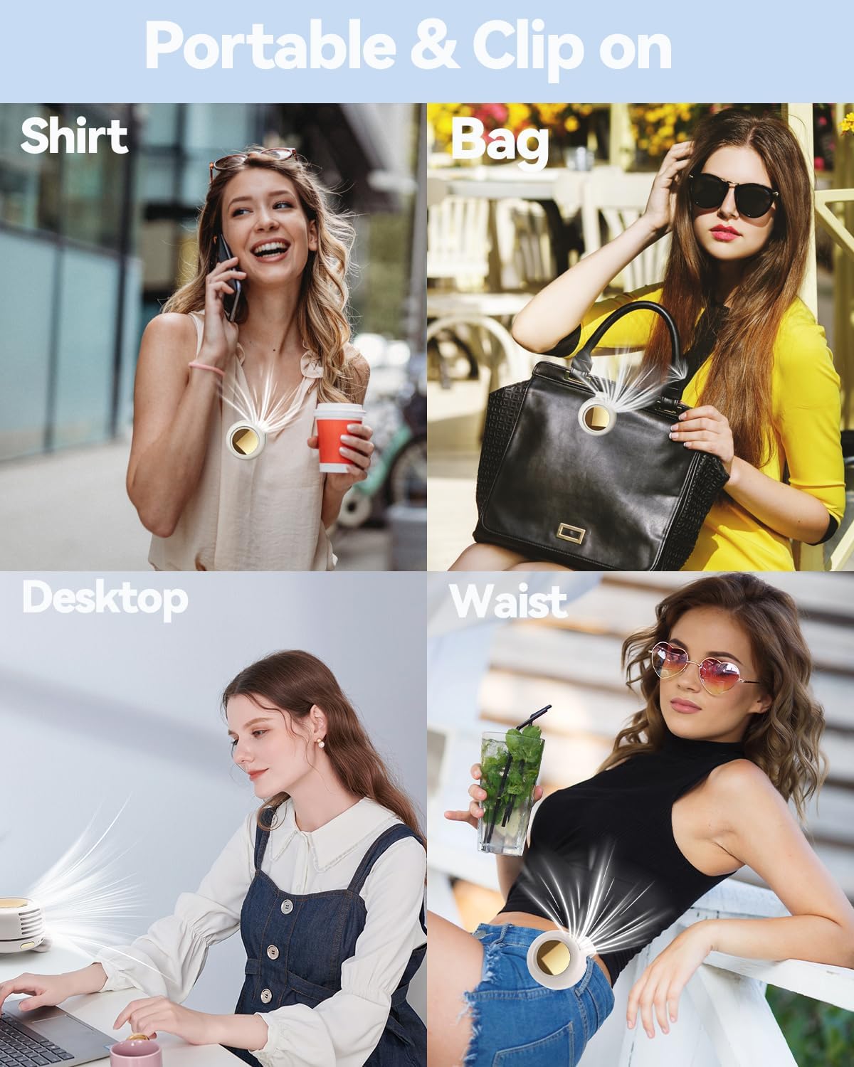 BreezeClip™ Mini Clip-On Fan