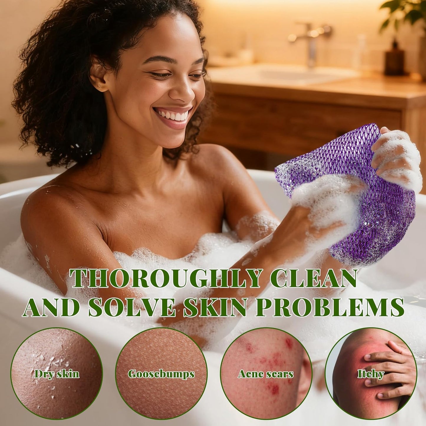 3-Pack Authentic African Exfoliating Net Sponges