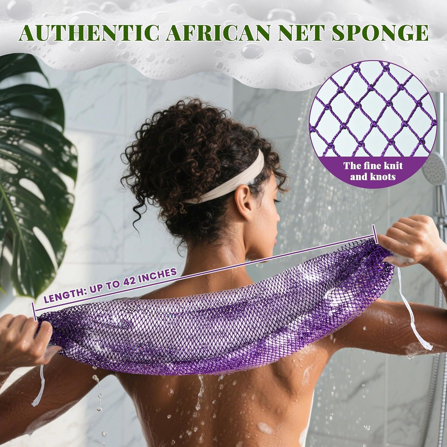 3-Pack Authentic African Exfoliating Net Sponges