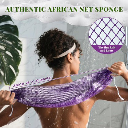 3-Pack Authentic African Exfoliating Net Sponges