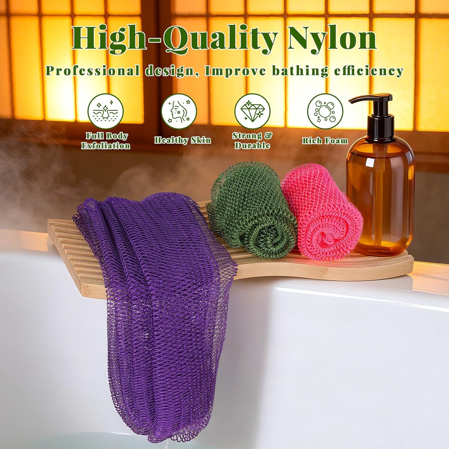3-Pack Authentic African Exfoliating Net Sponges